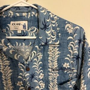 Rare Iolani l large Hawaiian aloha shirt Honolulu advertiser Rayon
